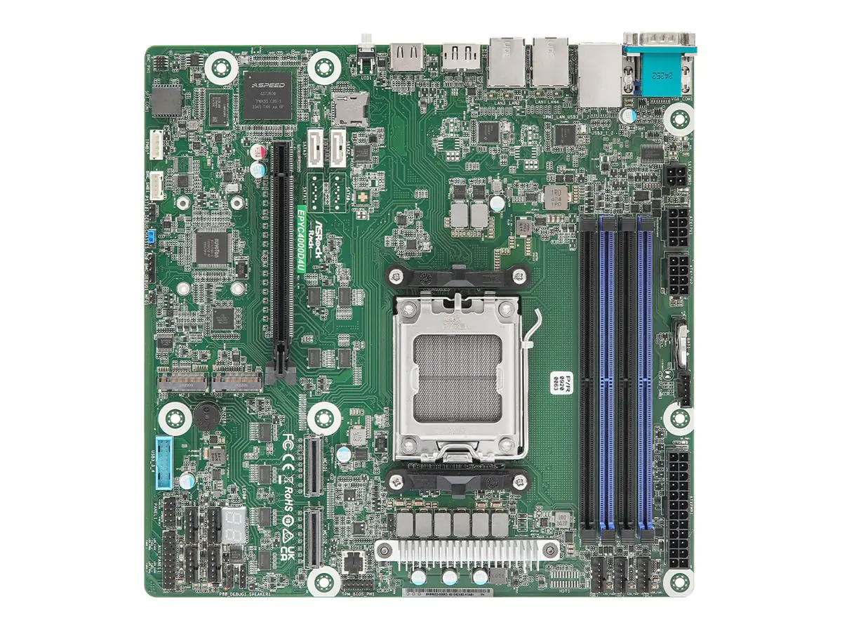 ASRock Mainboard EPYC4000D4U Micro-ATX Single Socket AM5 - Mainboard - AMD Sockel AM5 (Ryzen Zen