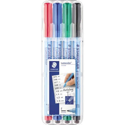 STAEDTLER Folienstift Lumocolor 305F WP4-1 F f. sort. 4 St./Pack STAEDTLER Folienstift Lumocolor 305F WP4-1 F f. sort. 4 St./Pack