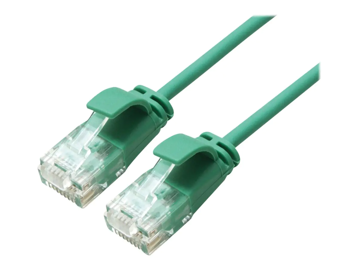 Roline Green - Patch-Kabel - RJ-45 (M) zu RJ-45 (M) - 15 cm - UTP - CAT 6a - halogenfrei, geformt, ohne Haken - grün