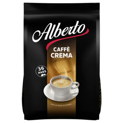 Alberto Kaffeepad Caffè Crema füllig, fein Intensität: 5 36 x 7 g/Pack. Alberto Kaffeepad Caffè Crema füllig, fein Intensität: 5 36 x 7 g/Pack.