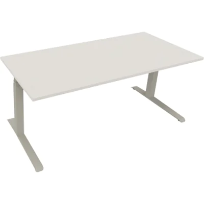 Sitz-/Stehtisch Kufe Doppels. Quad. B1800xT800xH645-1275 si/Weiß