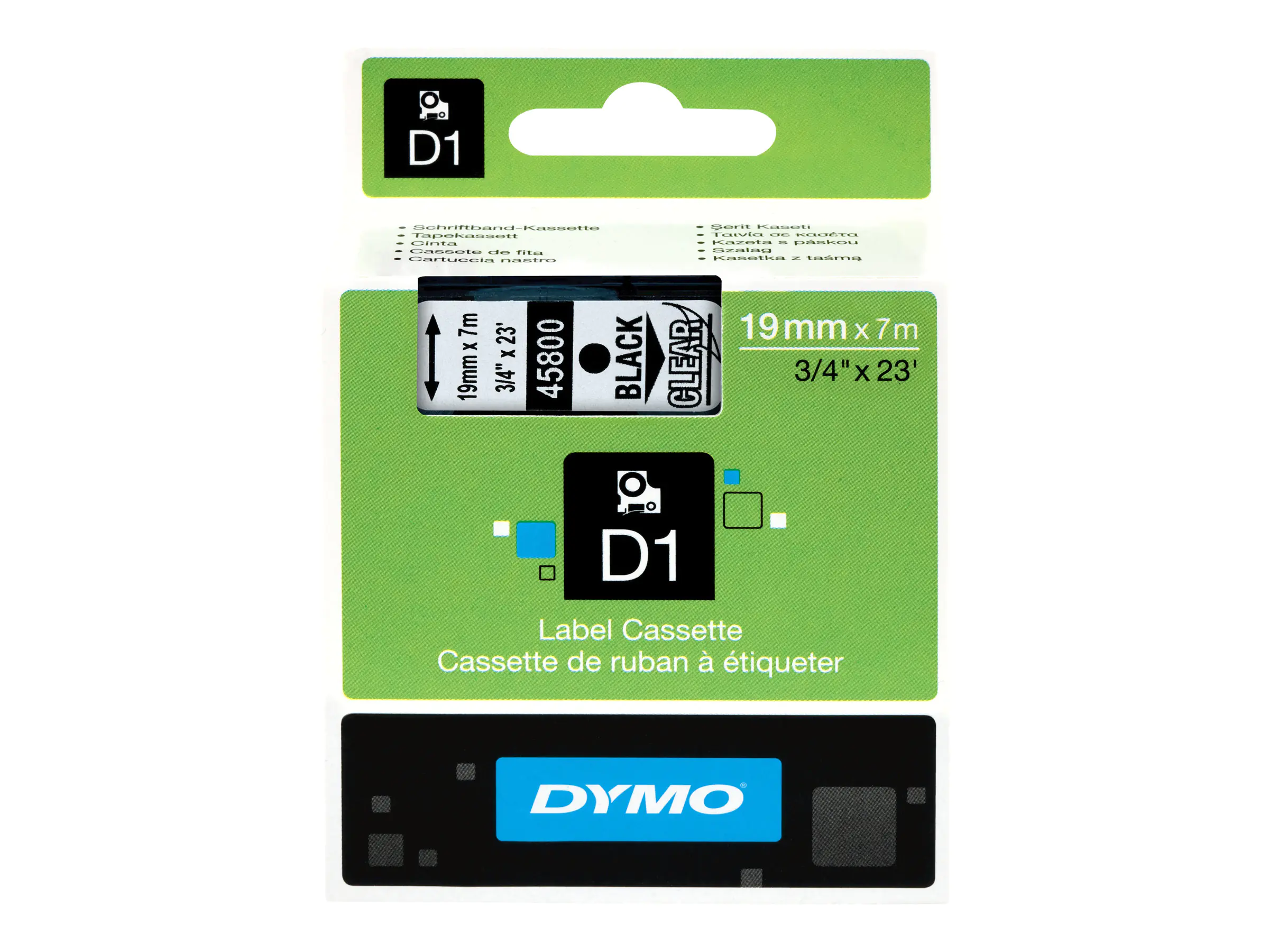 DYMO Schriftbandkassette D1 S0720820 19mmx7m sw auf tr