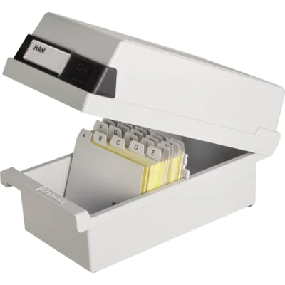 HAN Karteikasten 967-11 DIN A7 quer max. 800Karten PS lichtgrau HAN Karteikasten 967-11 DIN A7 quer max. 800Karten PS lichtgrau