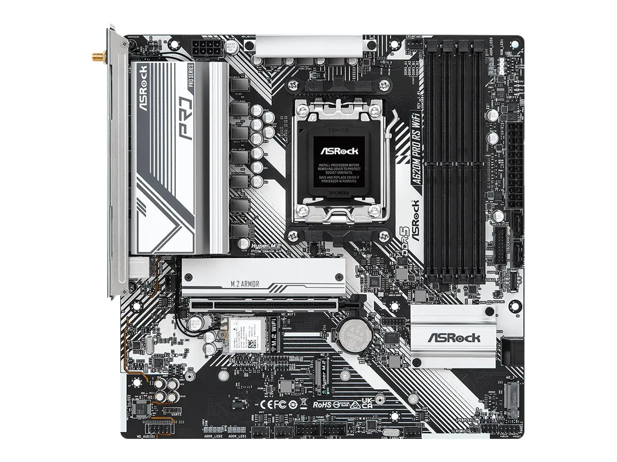 ASRock A620M PRO RS WIFI - Motherboard - micro ATX - Socket AM5 - AMD A620 Chipsatz - USB 3.2 Gen