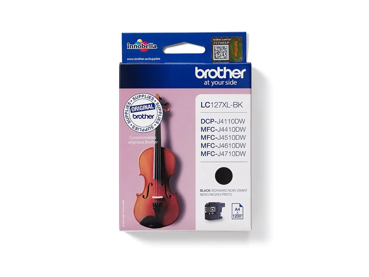 Brother LC127XLBK - Sehr hohe Ergiebigkeit - Schwarz - Original - Tintenpatrone - für Brother DCP-J4110DW, MFC-J4410DW, MFC-J4510DW, MFC-J4610DW, MFC-J4710DW