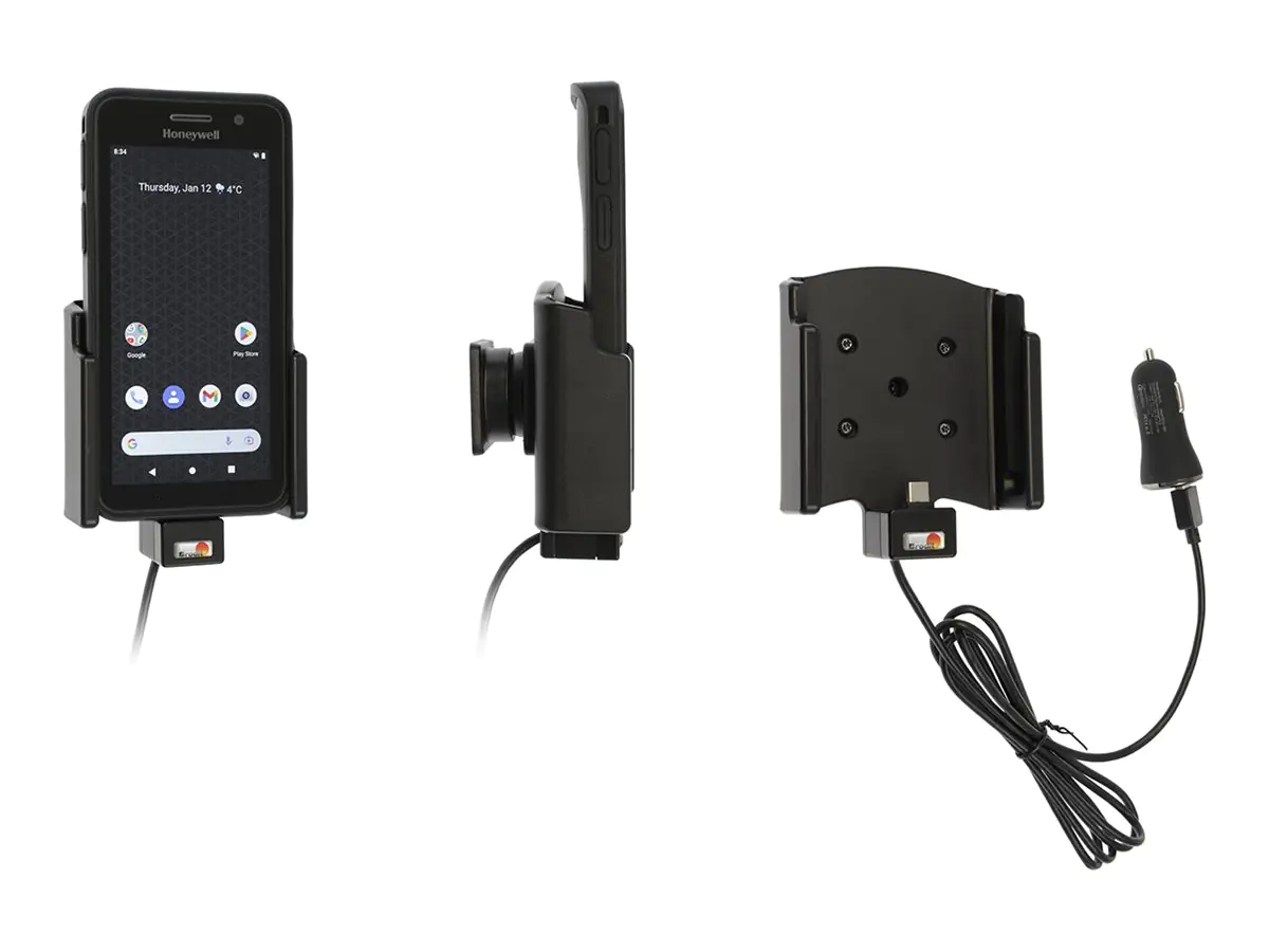 Brodit Kfz-Ladeschale - aktiv, mit USB-Kabel und Zigarettenanzünder-Adapter + Kfz-Netzteil - 3 A - QC 3.0 - 2 Ausgabeanschlussstellen (USB, USB Typ A) 721335