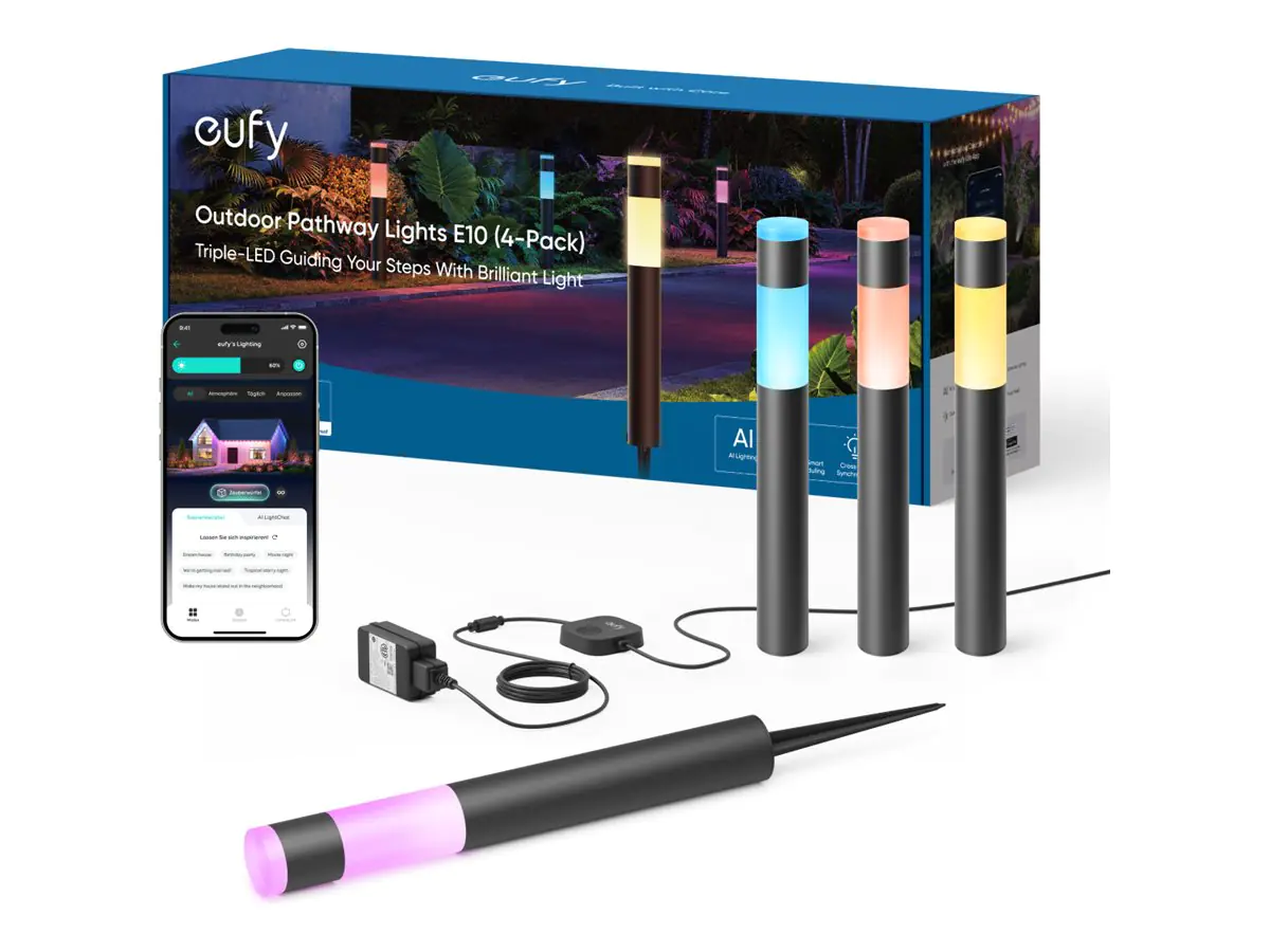 ANKER eufy Eufy - Gartenleuchte - LED - RGBWW Licht - 1500-9000 K (Packung mit 4) T8L30311