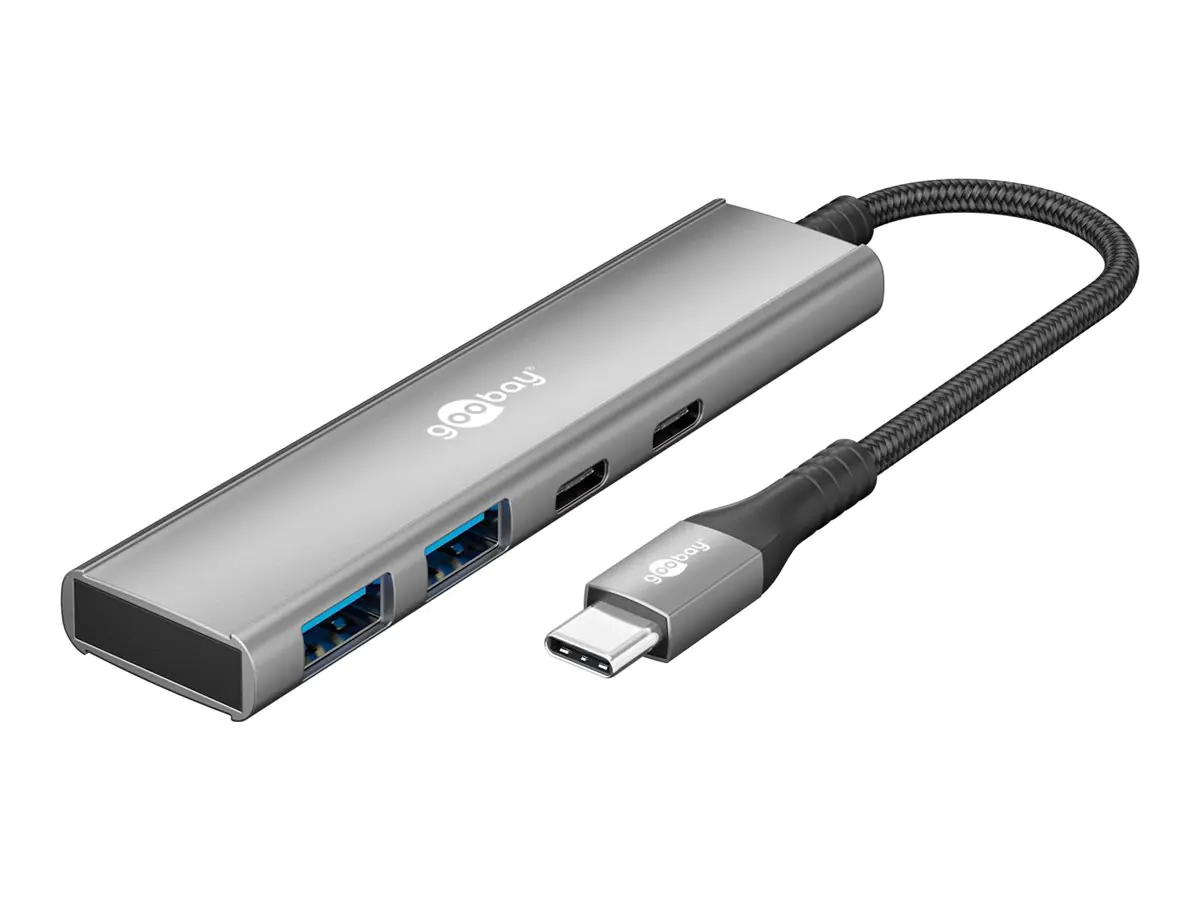 Goobay Slim 4-Port USB Hub USB-C to/USB-A 5 Gbi