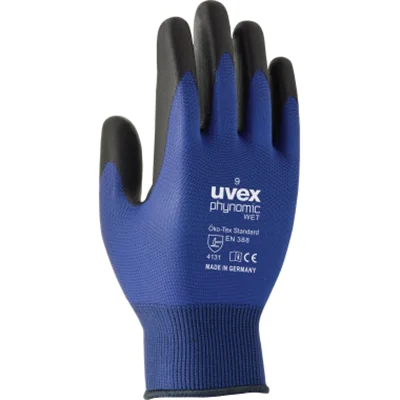 uvex Arbeitshandschuh phynomic wet 10 70 % Polyamid, 30 % Elasthan blau/anthrazit uvex Arbeitshandschuh phynomic wet 10 70 % Polyamid, 30 % Elasthan blau/anthrazit