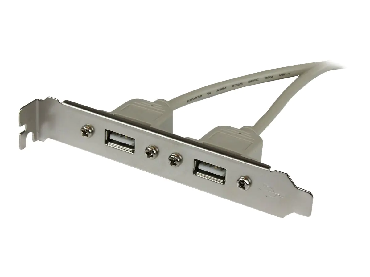 StarTech 2-Port USB A Slotblech-Adapter (Buchse) - USB-Konsole - USB (W) zu Inline, 5-polig (W)