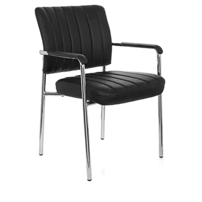 hjh OFFICE Besucherstuhl SOMOS V 110kg 100 % Polyurethan schwarz