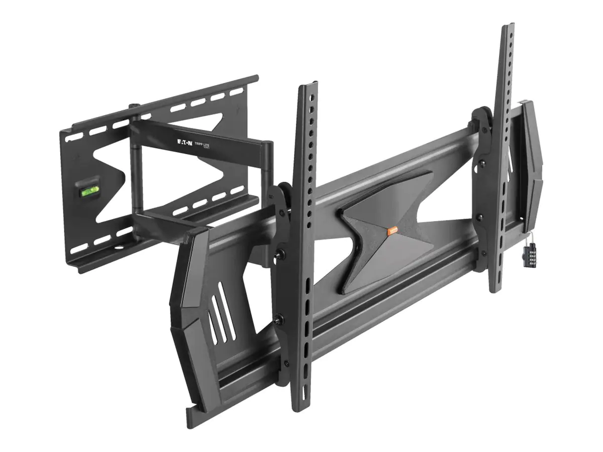Eaton Tripp Lite Series Heavy-Duty Full-Motion Security TV Wall Mount for 37" to 80", Flat or Curved, UL Certified - Klammer - für LCD TV - Stahl - Schwarz - Bildschirmgröße: 94-203 cm (37"-80") - Wandmontage
