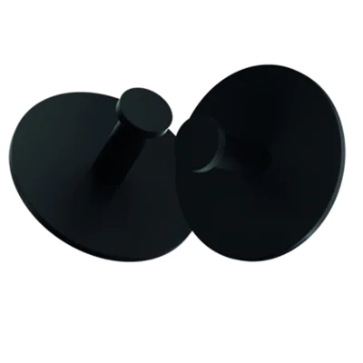ovimar Handtuchhaken Danksoya 6 x 3 cm (Ø x H) Edelstahl, pulverbeschichtet schwarz 2 St./Pack.
