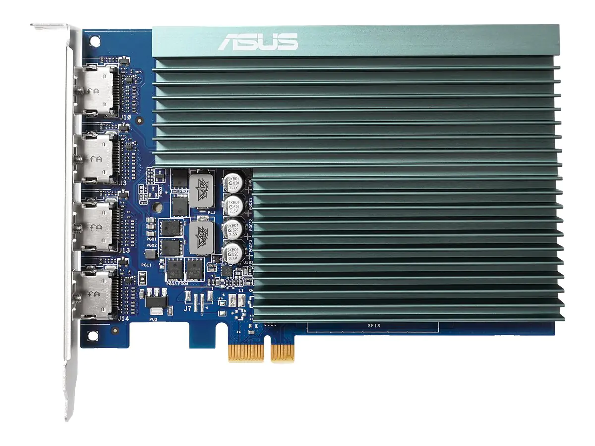 ASUS GT730-4H-SL-2GD5 - Grafikkarten - GF GT 730 - 2 GB GDDR5 - PCIe 2.0 - 4 x HDMI - ohne Lüfter