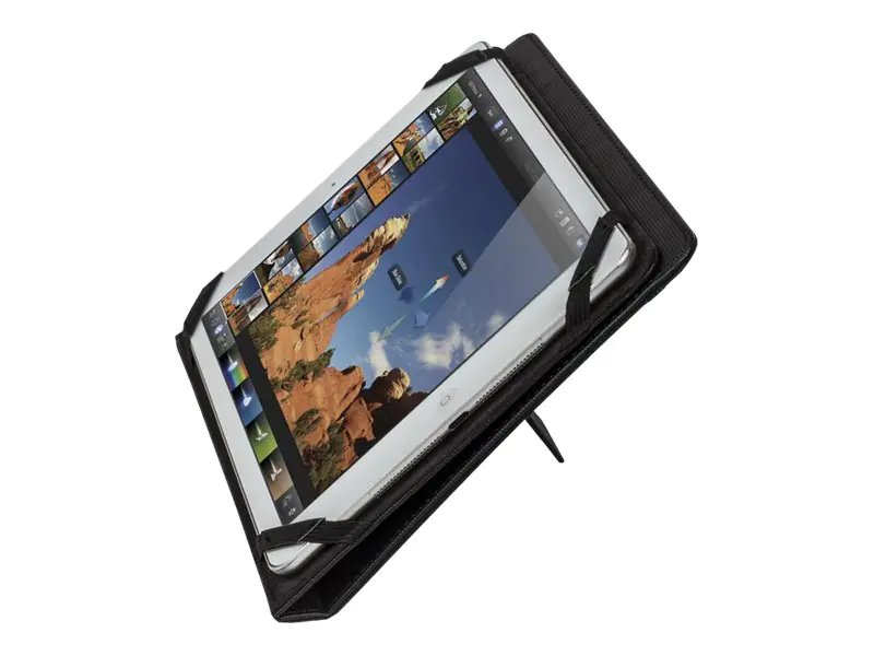 Riva Case Gatwick 3217 Universal - Flip-Hülle für Tablet - hochwertiges PU - Schwarz - 10.1"