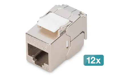 DIGITUS Keystone Cat6A geschirmt 12 Stk. werkzeugfr