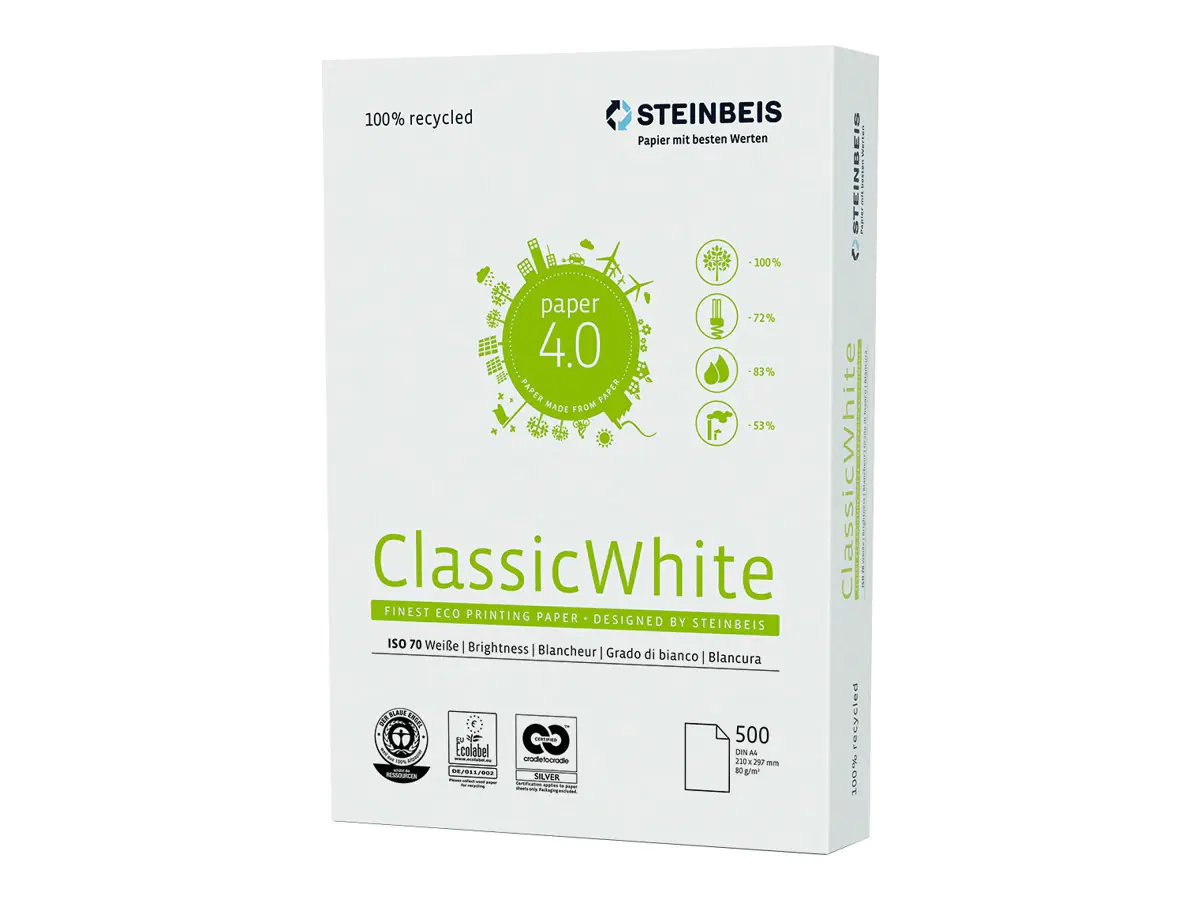 Steinbeis Kopierpapier Classic White K1201666080A A4 500Bl.