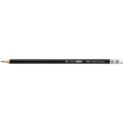 Faber-Castell Bleistift 111200 mit Gummitip HB sw Faber-Castell Bleistift 111200 mit Gummitip HB sw