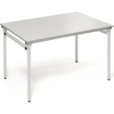 Klapptisch 4-Fuß 1.200x800mm Gestell lichtgrau Platte lichtgrau