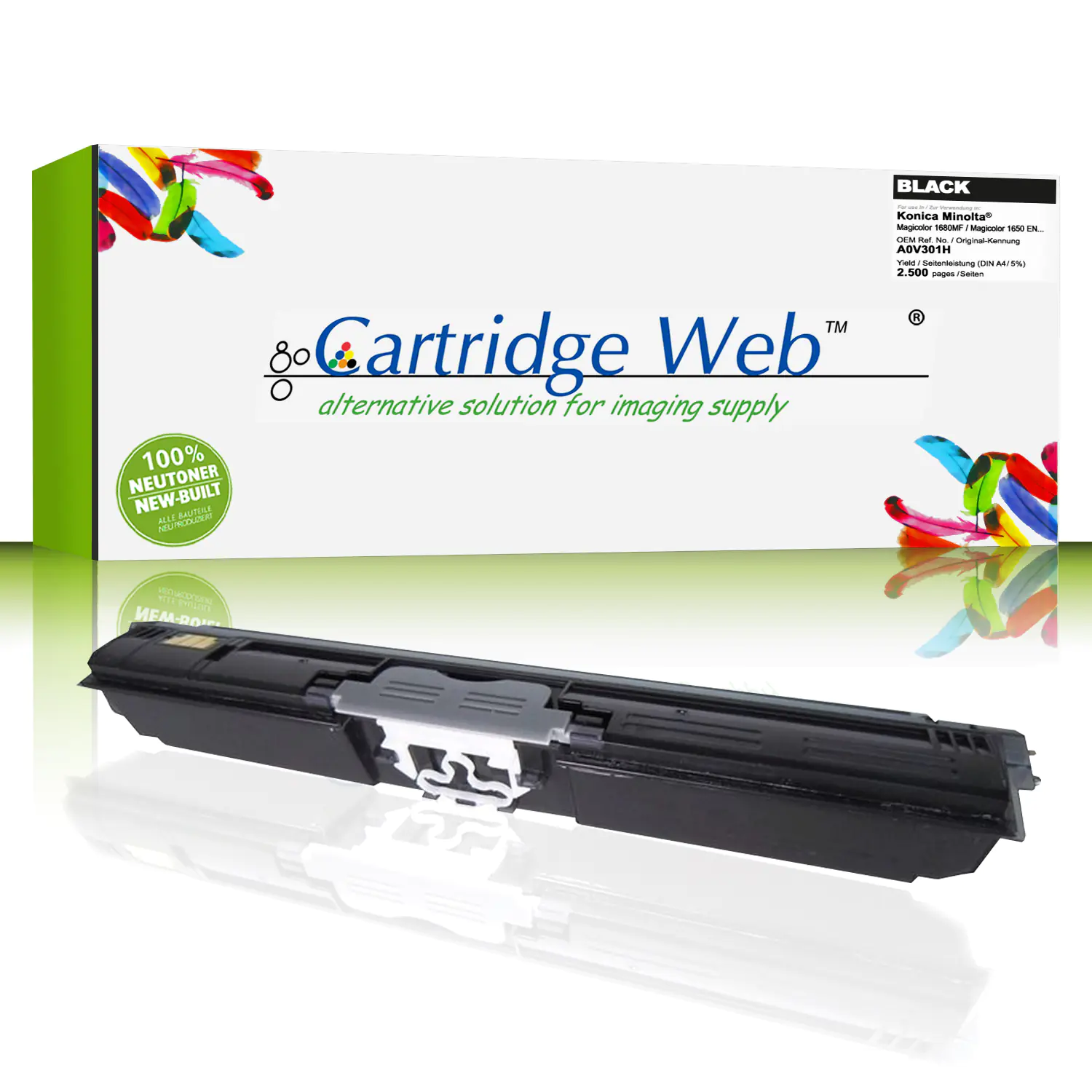 CartridgeWeb Toner kompatibel zu Konica Minolta A0V301H Schwarz 2.500 Seiten 1 Stück