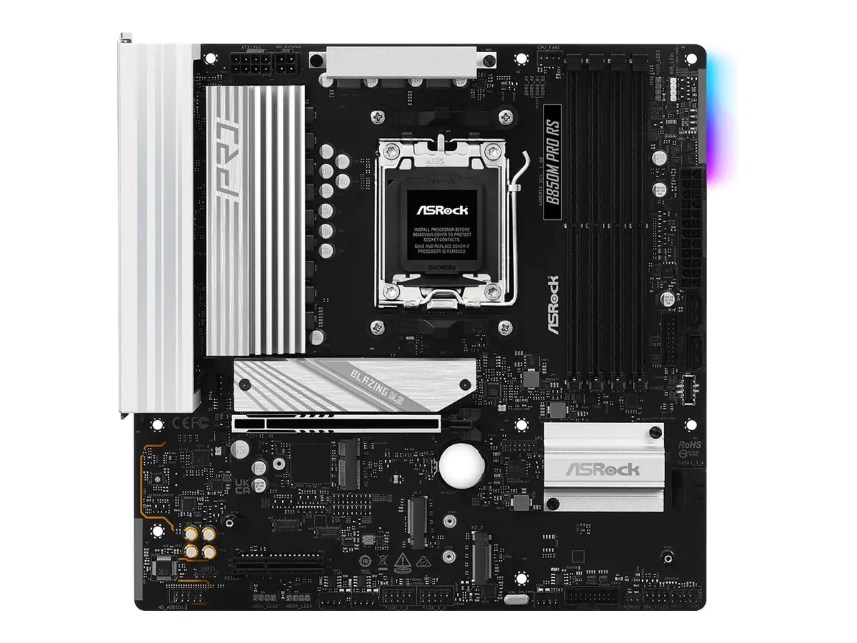 ASRock B850M Pro RS AM5 mATX HDMI/DP DDR5 - AMD Sockel AM5 (Ryzen Zen4) - Micro/Mini/Flex-ATX
