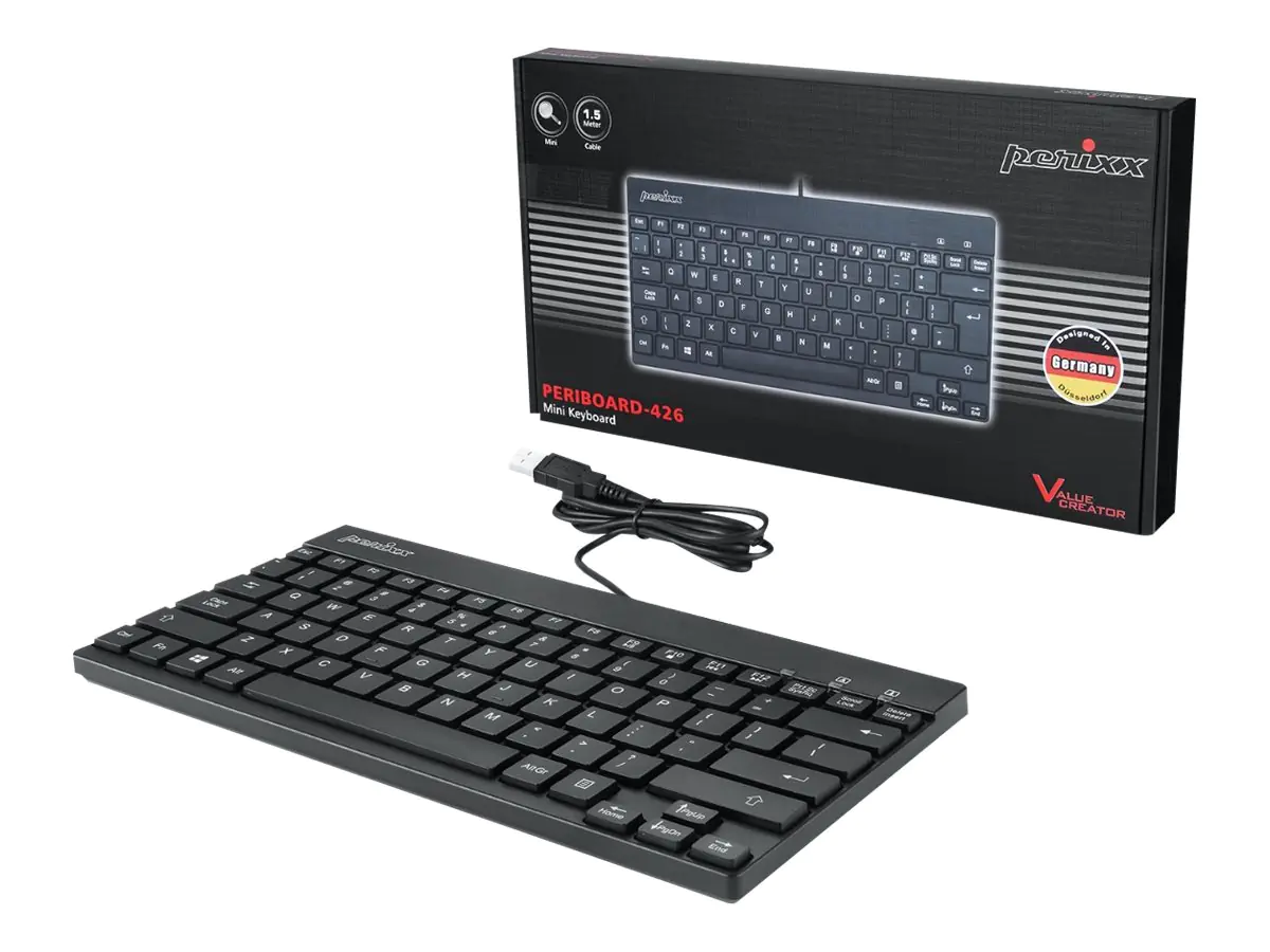 Perixx PERIBOARD-426 - Tastatur - USB - Schwarz