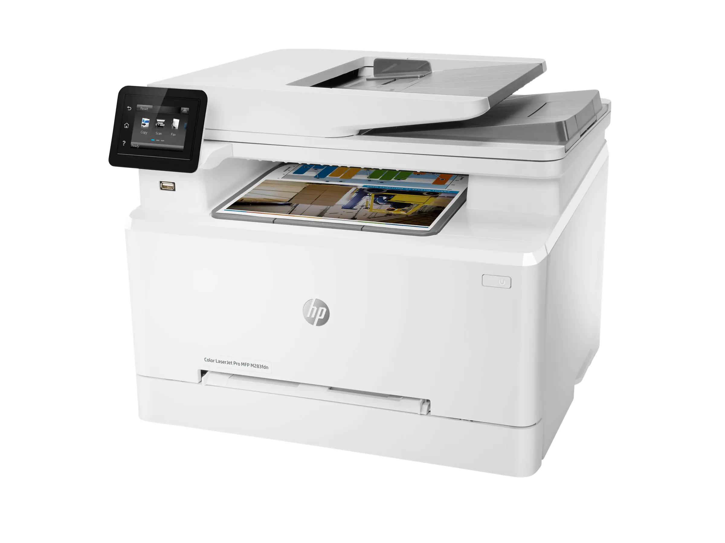 HP Color LaserJet Pro MFP M283fdn - Multifunktionsdrucker - Farbe - Laser - 216 x 297 mm (Original) - A4/Legal (Medien) - bis zu 21 Seiten/Min. (Kopieren) - bis zu 21 Seiten/Min. (Drucken) - 250 Blatt - 33.6 Kbps - USB 2.0, Gigabit LAN, USB 2.0-Host