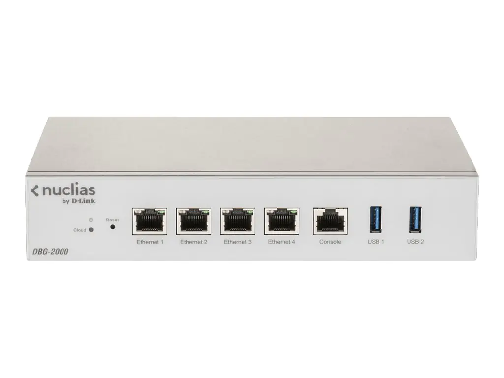 D-Link Nuclias DBG-2000 - SD-WAN Gateway - 1GbE - Cloud-verwaltet - Desktop