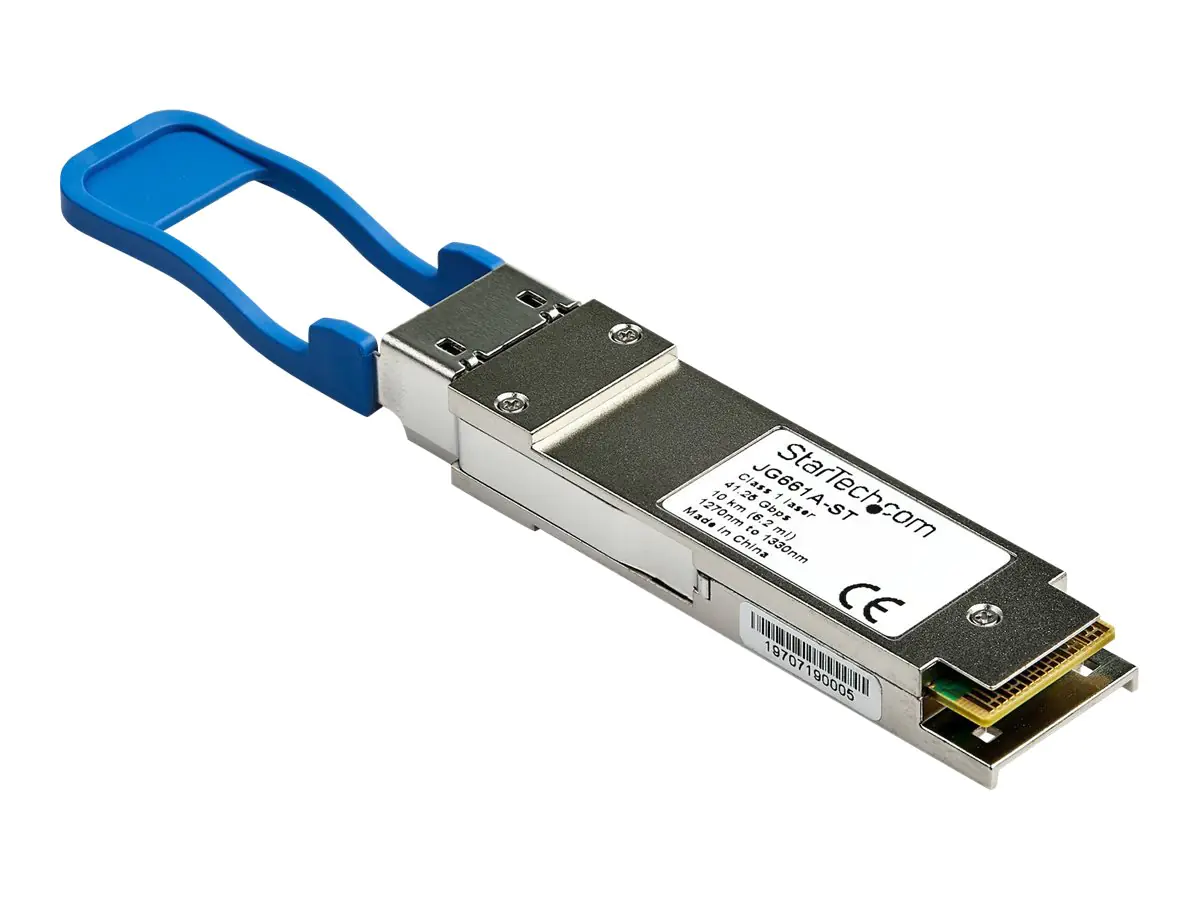 StarTech.com JG661A-ST Transceiver Modul (QSFP Module, 40GBase-LR4 HP kompatibel, Glasfaser, 1270nm to 1330nm, LC Single Mode mit DDM)