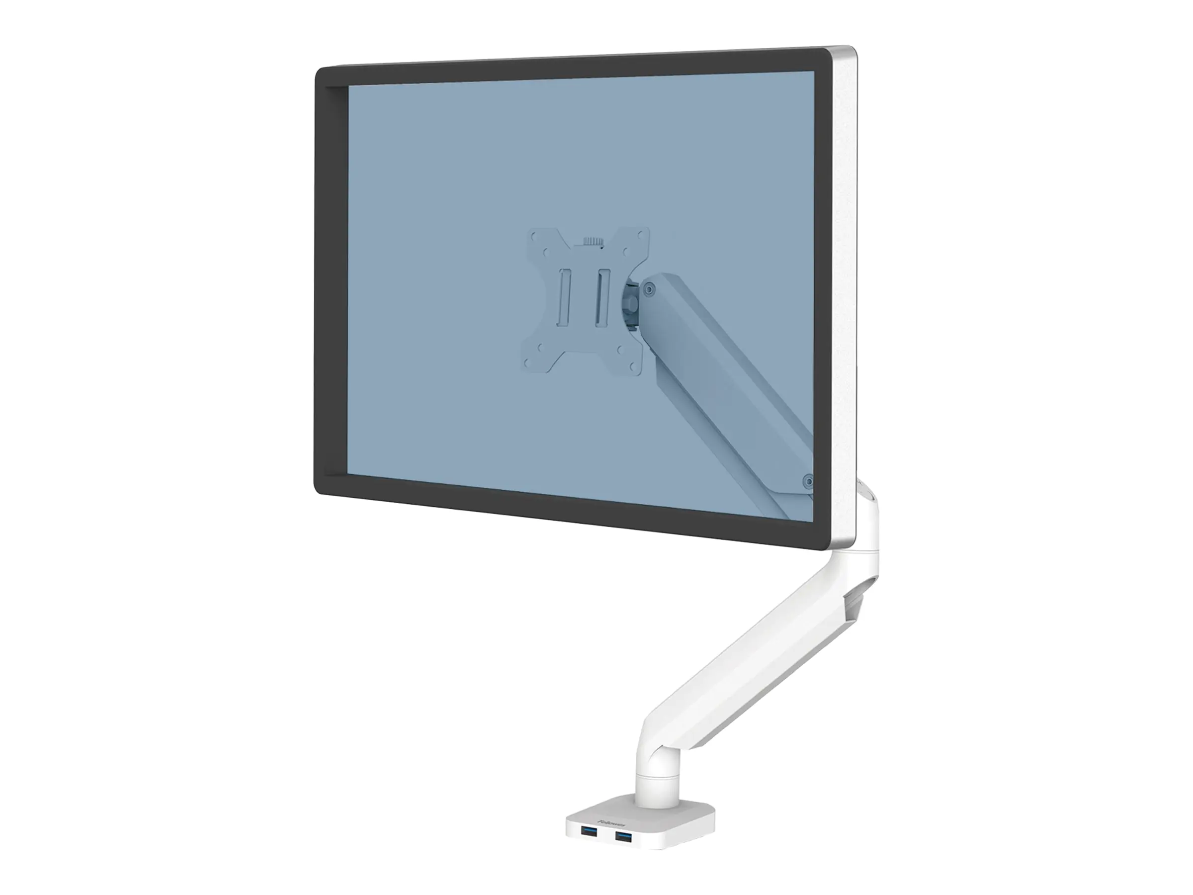 Fellowes Platinum Series - Befestigungskit - einstellbarer Arm - für Monitor - Aluminium - weiß - Bildschirmgröße: bis zu 68,6 cm (bis zu 27 Zoll) 8056201