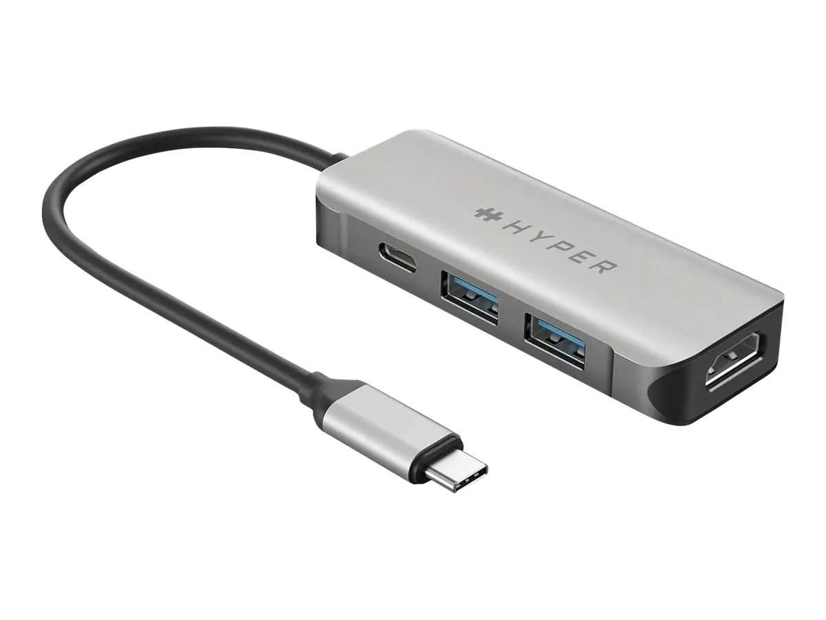 HyperDrive 4-in-1 USB-C Hub - Dockingstation - USB-C - HDMI