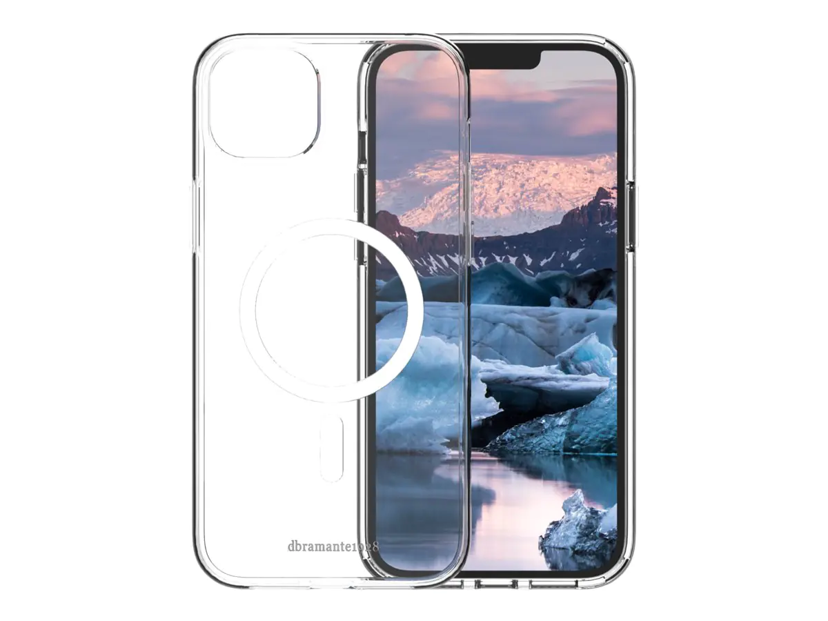 dbramante1928 Iceland Pro - Hintere Abdeckung für Mobiltelefon - kompatibel mit MagSafe - 100 % recycelter Kunststoff - klar - für Apple iPhone 14 Plus