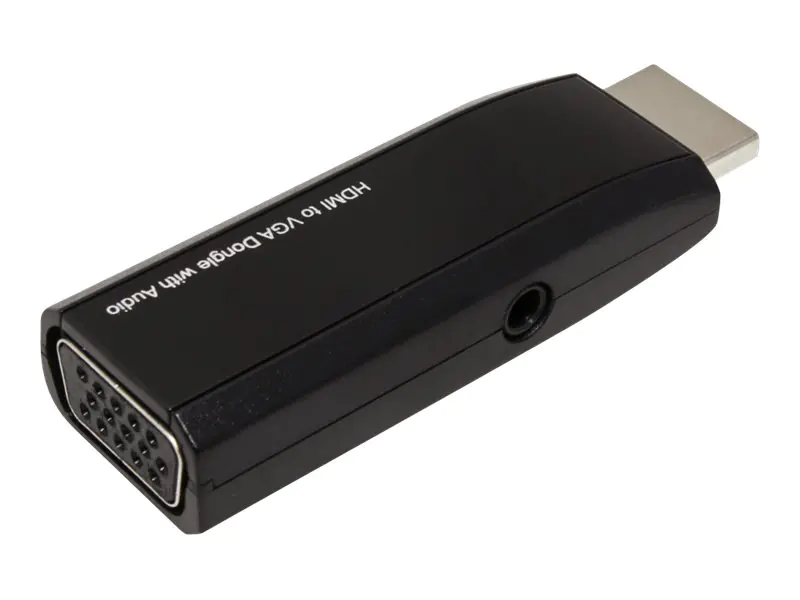 Roline - Video- / Audio-Adapter - HDMI (M) bis HD-15 (VGA), Stereo Mini-Klinkenstecker (W) - Schwarz