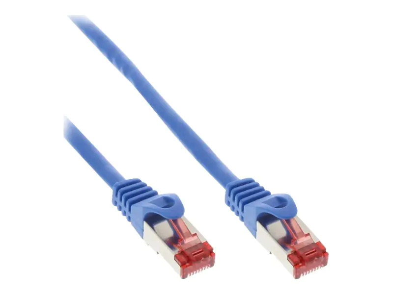 InLine - Patch-Kabel - RJ-45 (M) bis RJ-45 (M) - 1.5 m - SFTP, PiMF - CAT 6 - geschirmt, geformt, ohne Haken - Blau