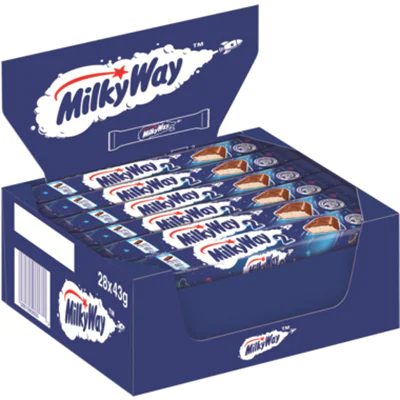 MILKY WAY® Schokoriegel 28 x 43 g/Pack. MILKY WAY® Schokoriegel 28 x 43 g/Pack.