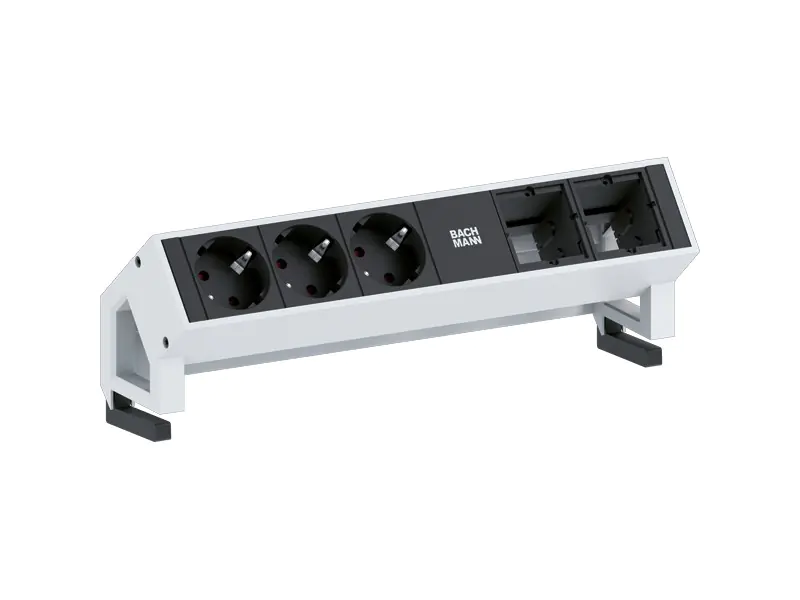 Bachmann DESK 2 - Steckdosenleiste - Eingabe, Eingang GST18 - Ausgangsanschlüsse: 3 - 20 cm - Deutschland - Schwarz, rostfreier Edelstahl Bachmann DESK 2 - Steckdosenleiste - Eingabe, Eingang GST18 - Ausgangsanschlüsse: 3 - 20 cm - Deutschland - Schwarz, rostfreier Edelstahl