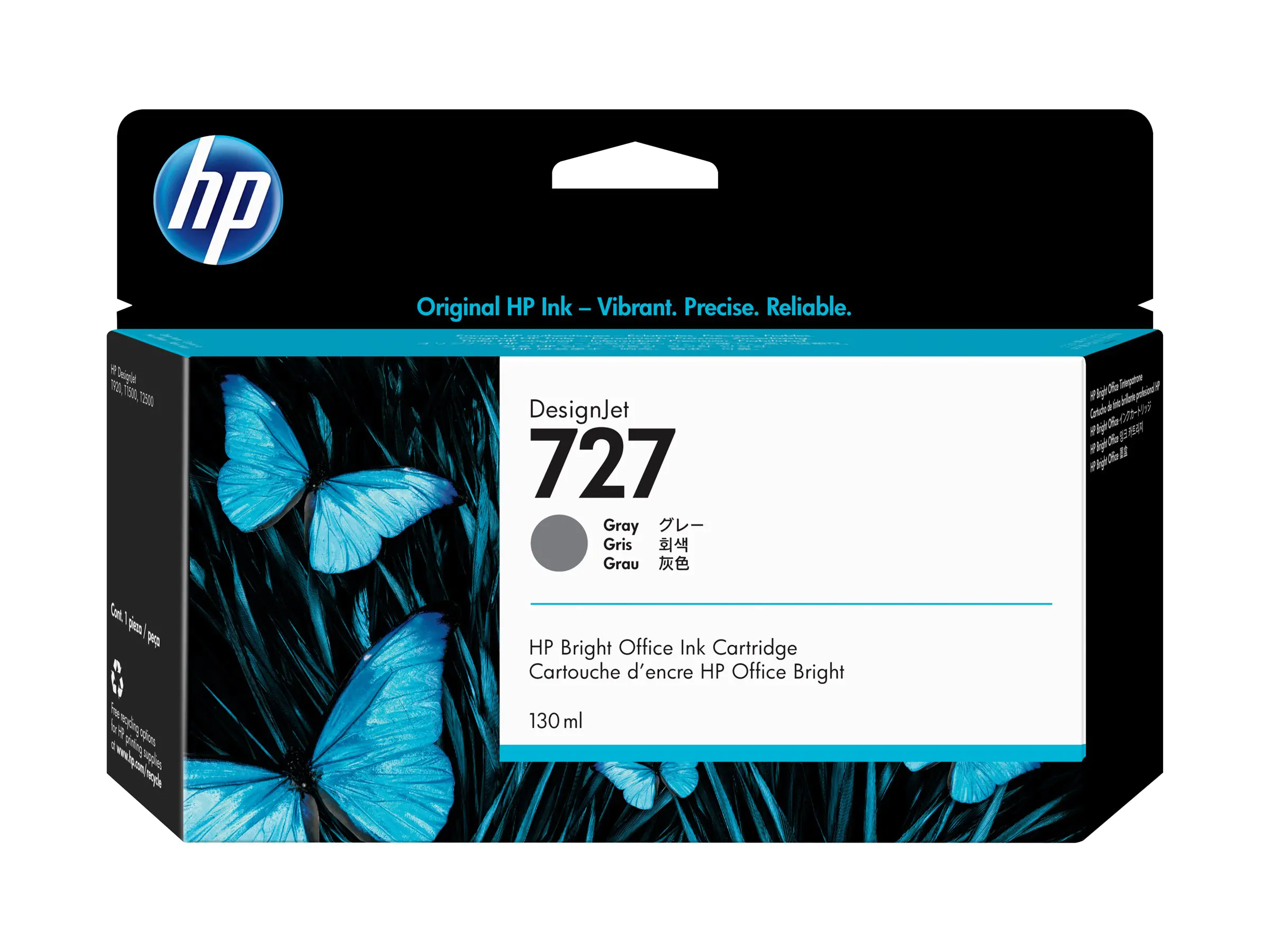 HP 727 - 130 ml - Grau - Original - DesignJet - Tintenpatrone - für DesignJet T1500, T1530, T2500, T2530, T920, T930
