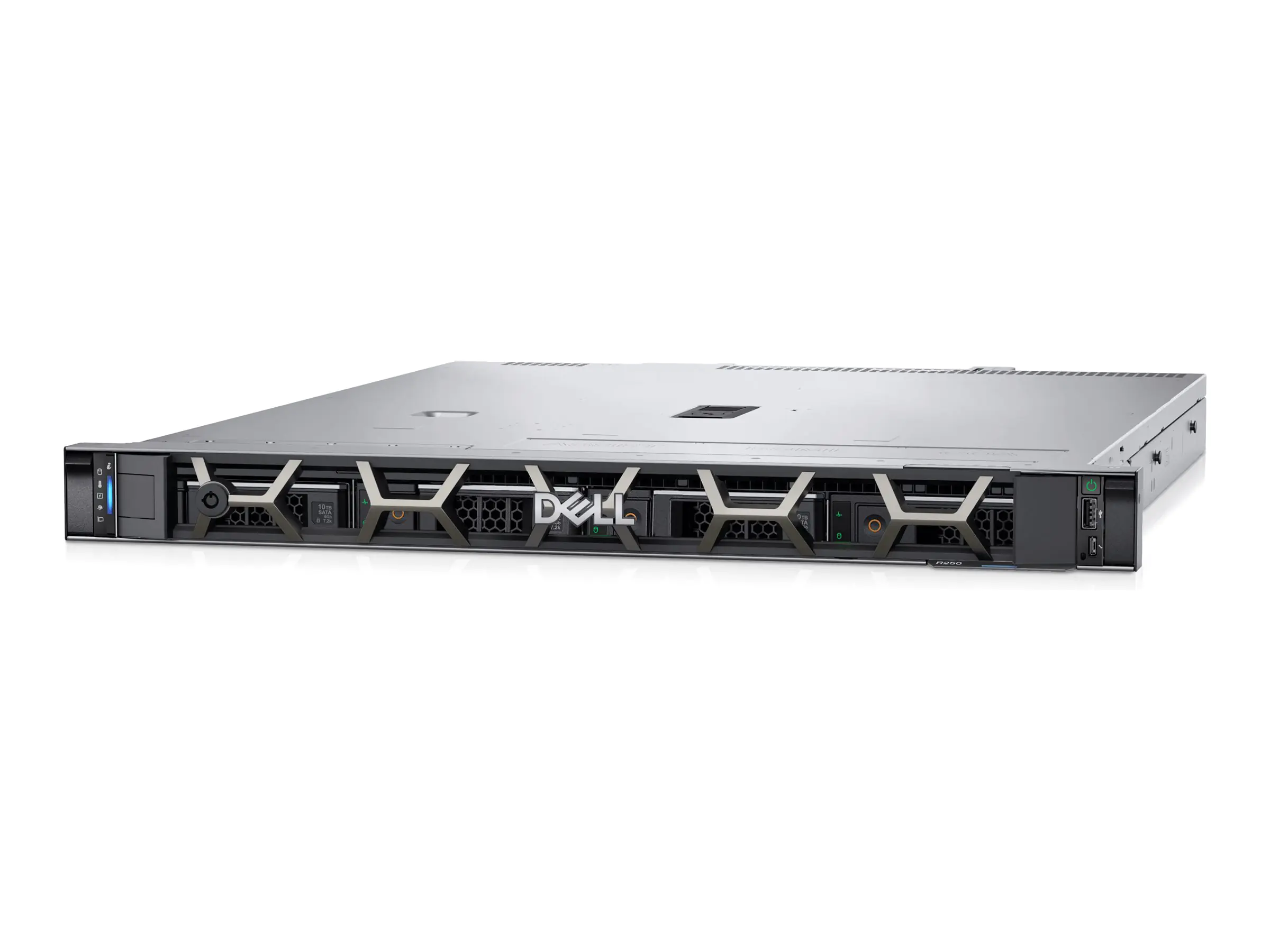 Dell PowerEdge R250 - Server - Rack-Montage - 1U - 1-Weg - 1 x Xeon E-2314 / 2.8 GHz - RAM 8 GB - SATA - Hot-Swap 8.9 cm (3.5") Schacht/Schächte - HDD 2 TB - Matrox G200 - 1GbE - kein Betriebssystem - Monitor: keiner - Schwarz - BTP - Dell Smart Selection