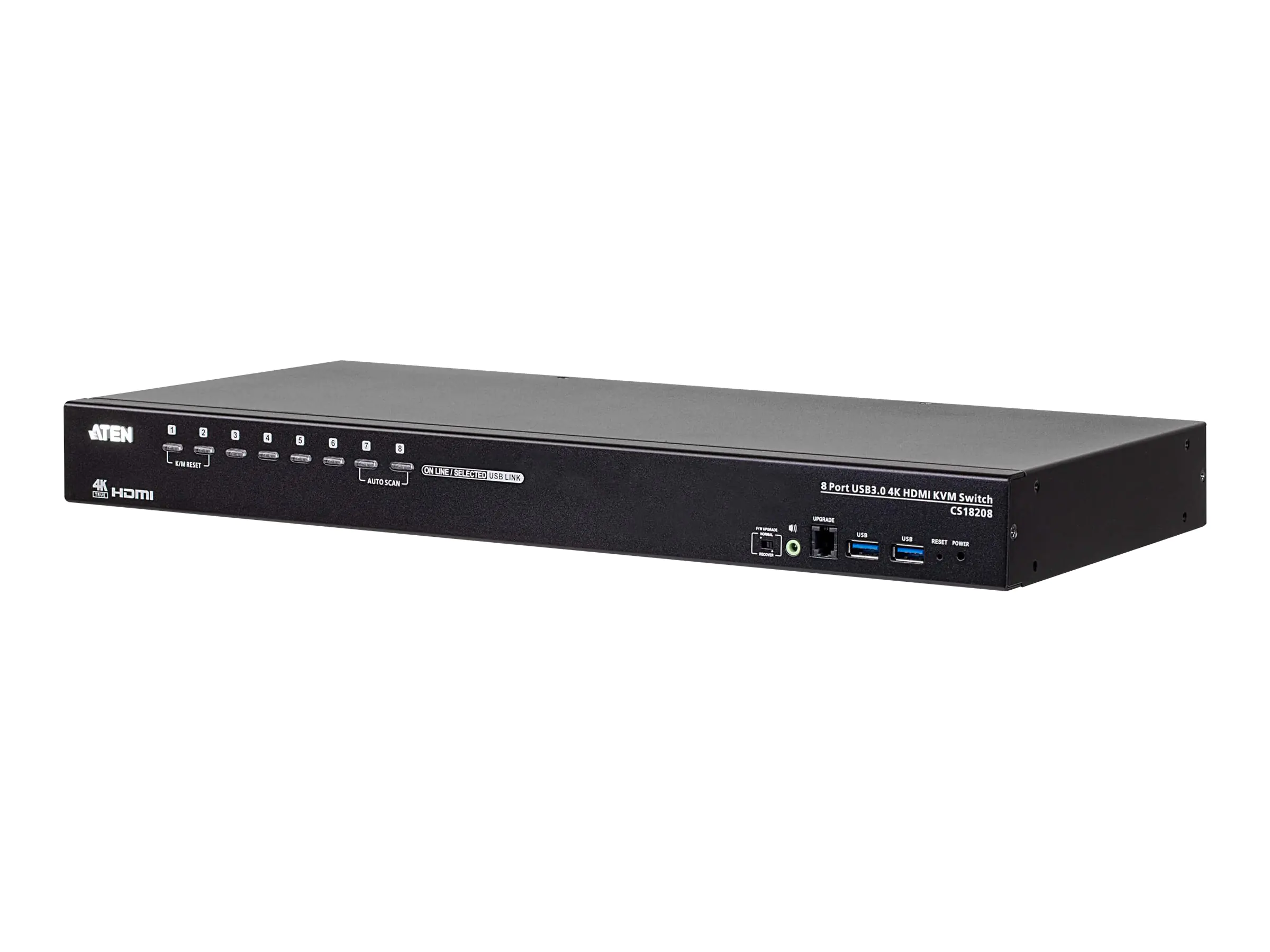 ATEN CS18208 - KVM-/Audio-/USB-Switch - 8 x KVM/Audio/USB - 1 lokaler Benutzer - an Rack montierbar - DC Power ATEN CS18208 - KVM-/Audio-/USB-Switch - 8 x KVM/Audio/USB - 1 lokaler Benutzer - an Rack montierbar - DC Power