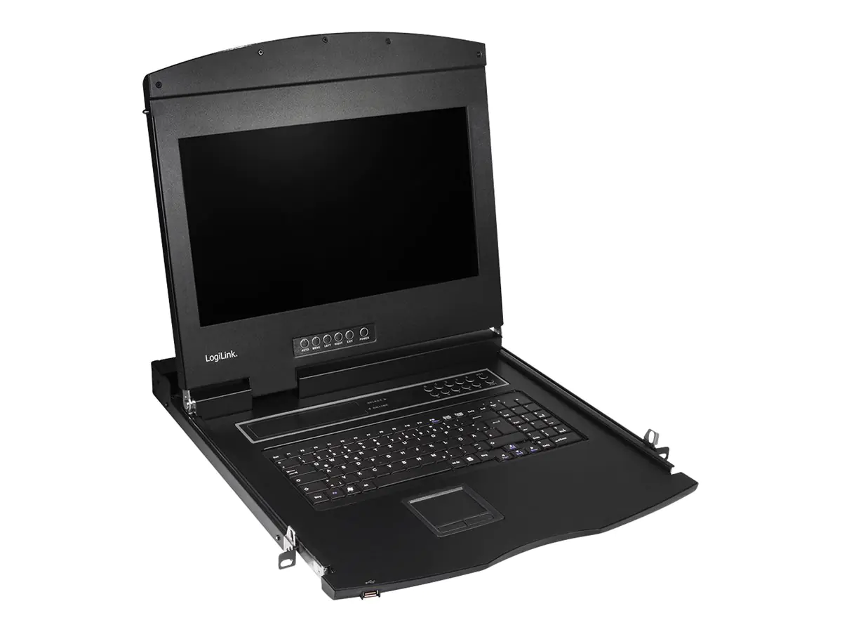 LogiLink LC702GE - KVM-Konsole - PS/2, USB - QWERTZ - 43.9 cm (17.3") LC703GE