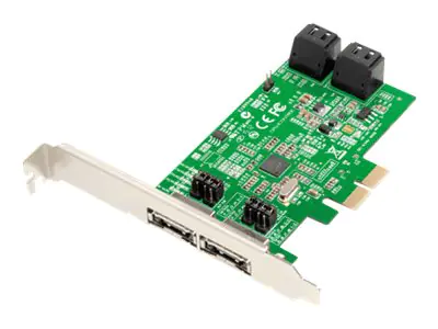 Dawicontrol DC 624e RAID - Speichercontroller (RAID) - 4 Sender/Kanal - SATA 6Gb/s - Low-Profile - RAID RAID 0, 1, 5, 10, JBOD - PCIe 2.0 x2