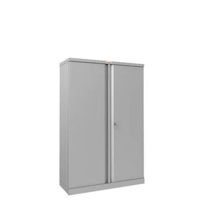 Phoenix Flügeltürenschrank 915 x 1.400 x 370 mm (B x H x T) 3 Fachböden Stahl, pulverbeschichtet Farbe: grau
