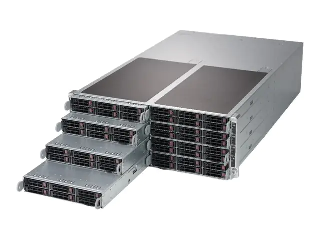Supermicro SuperServer F619P2-RC1 - 8 Knoten - Cluster - Rack-Montage - 4U - zweiweg - keine CPU - RAM 0 GB 6.4 cm (2.5") SYS-F619P2-RC1