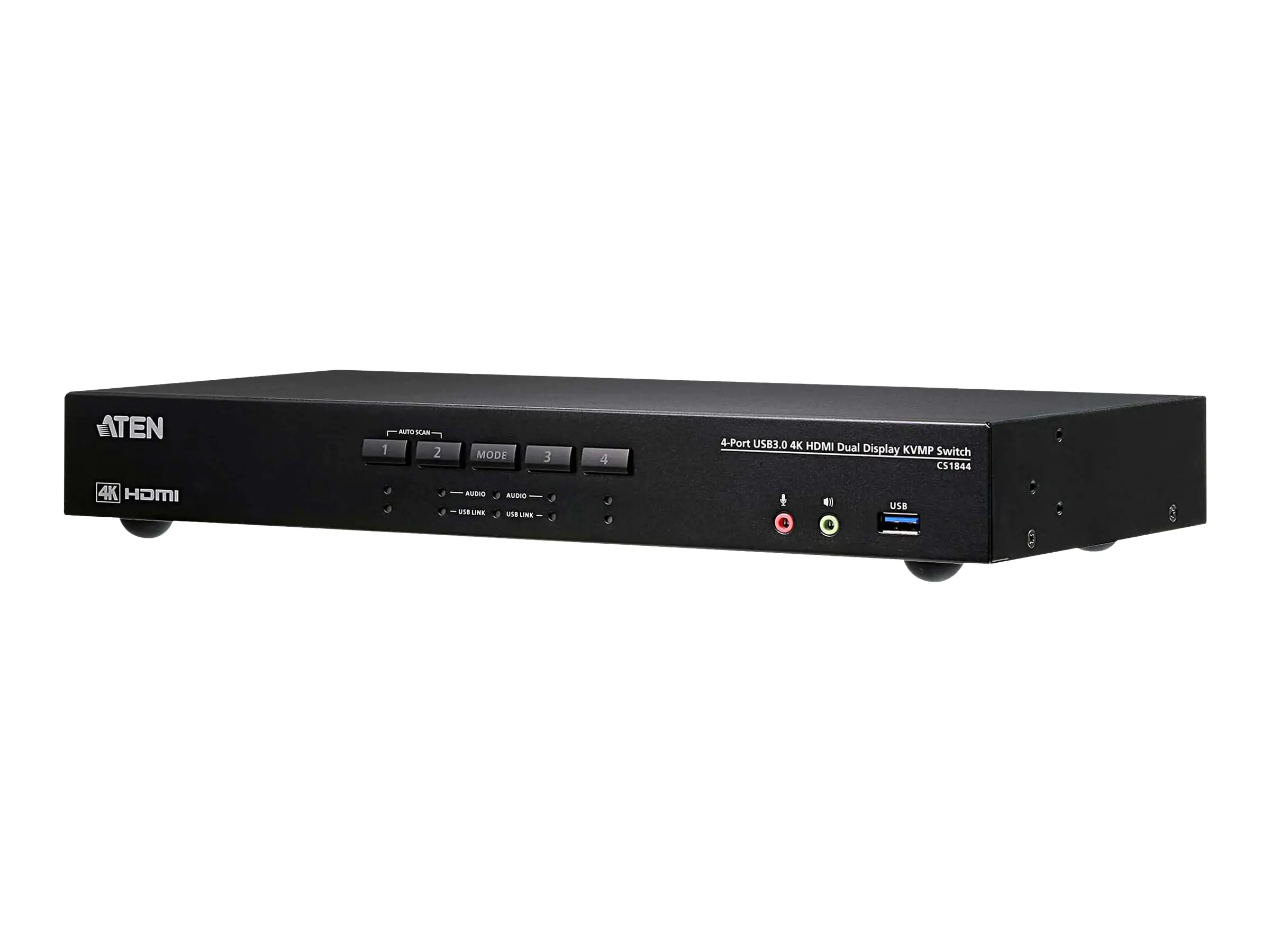 ATEN CS1844 KVMP Switch - KVM-/Audio-/USB-Switch - 4 x KVM/Audio/USB - 1 lokaler Benutzer - Desktop - für VanCryst VS184B ATEN CS1844 KVMP Switch - KVM-/Audio-/USB-Switch - 4 x KVM/Audio/USB - 1 lokaler Benutzer - Desktop - für VanCryst VS184B