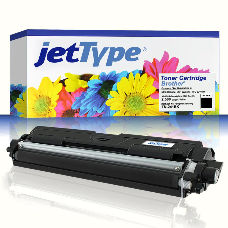 jetType Toner kompatibel zu Brother TN-241BK schwarz 2.500 Seiten 1 Stück jetType Toner kompatibel zu Brother TN-241BK schwarz 2.500 Seiten 1 Stück