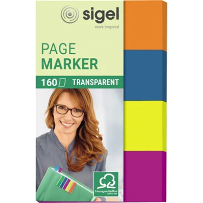 SIGEL Haftmarker HN614 50x80mm farbig sortiert 4 St./Pack.