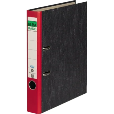 ELBA Rado, A4, Aluminium, Karton, Schwarz, Rot, 280 Blätter, 5 cm, 285 mm 100555310