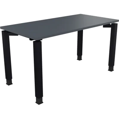 Schreibtisch Vierfuß Quadratrohr B1400xT700xH680-820 an/Lavagrau
