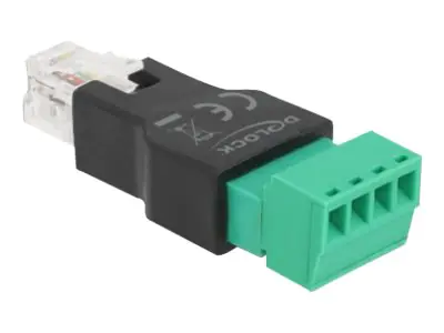 Delock - Netzwerkadapter - RJ-11/RJ-14 (M) zu 4-poliger Anschlussblock (W)