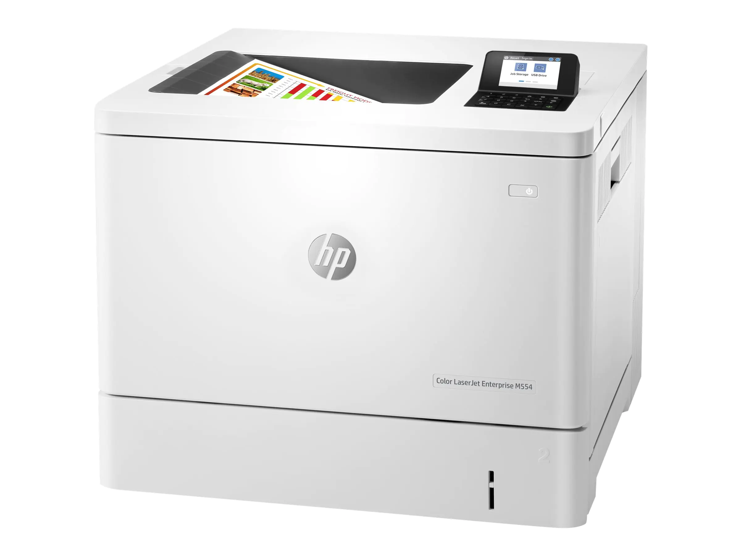 HP LaserJet Enterprise M554dn - Drucker - Farbe - Duplex - Laser - A4/Legal - 1200 x 1200 dpi - bis zu 33 Seiten/Min. (einfarbig)/ bis zu 33 Seiten/Min. (Farbe) - Kapazität: 650 Blätter - USB 2.0, Gigabit LAN, USB 2.0-Host HP LaserJet Enterprise M554dn - Drucker - Farbe - Duplex - Laser - A4/Legal - 1200 x 1200 dpi - bis zu 33 Seiten/Min. (einfarbig)/ bis zu 33 Seiten/Min. (Farbe) - Kapazität: 650 Blätter - USB 2.0, Gigabit LAN, USB 2.0-Host